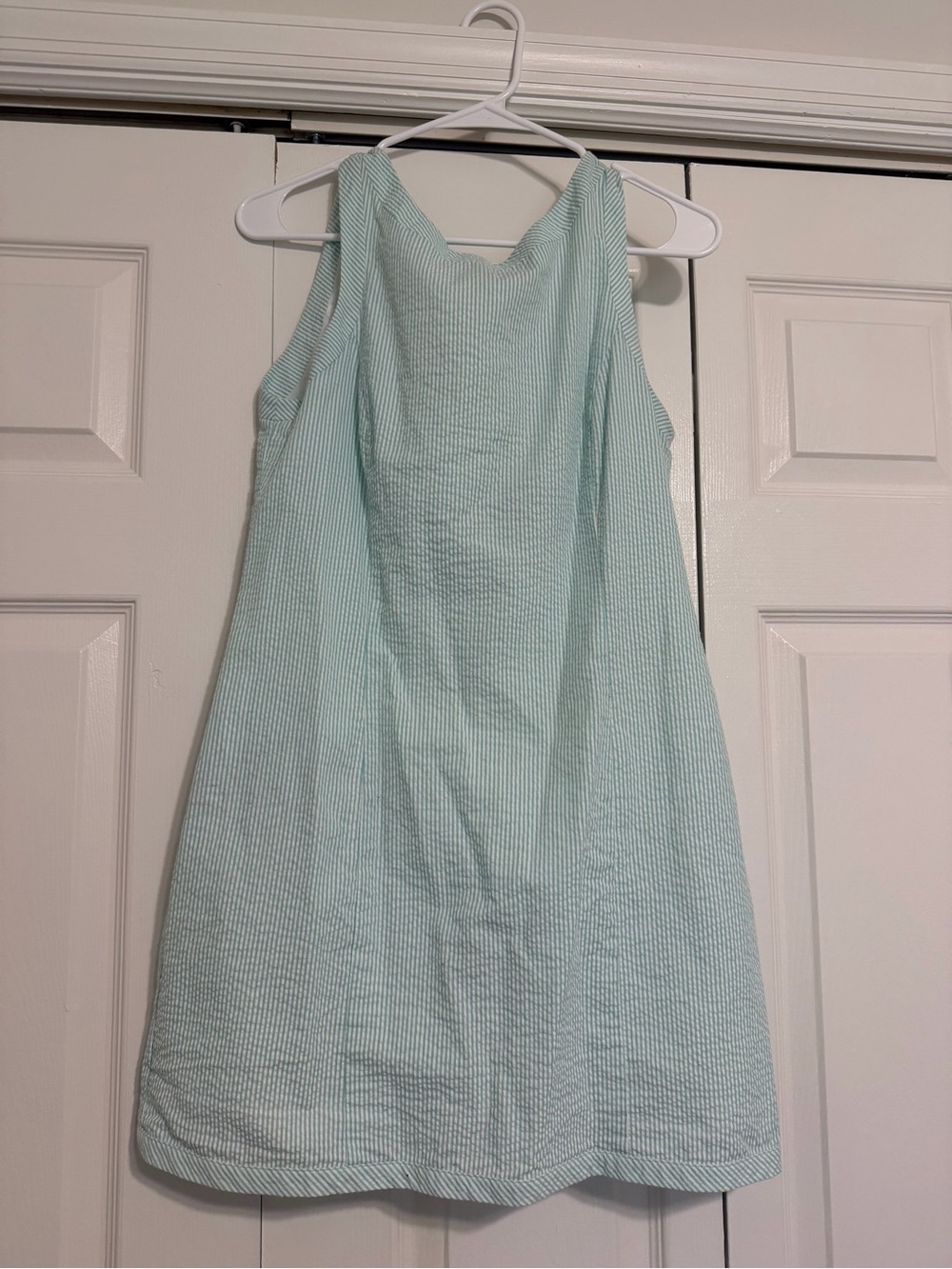 Lauren James Sleeveless Seersucker Shift Dress